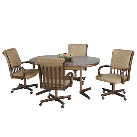 Customizable Casual 5 Piece Table & Chairs Set